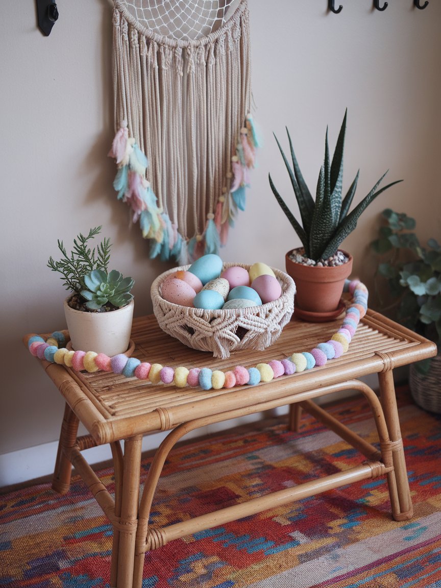 easter entryway table decor 9