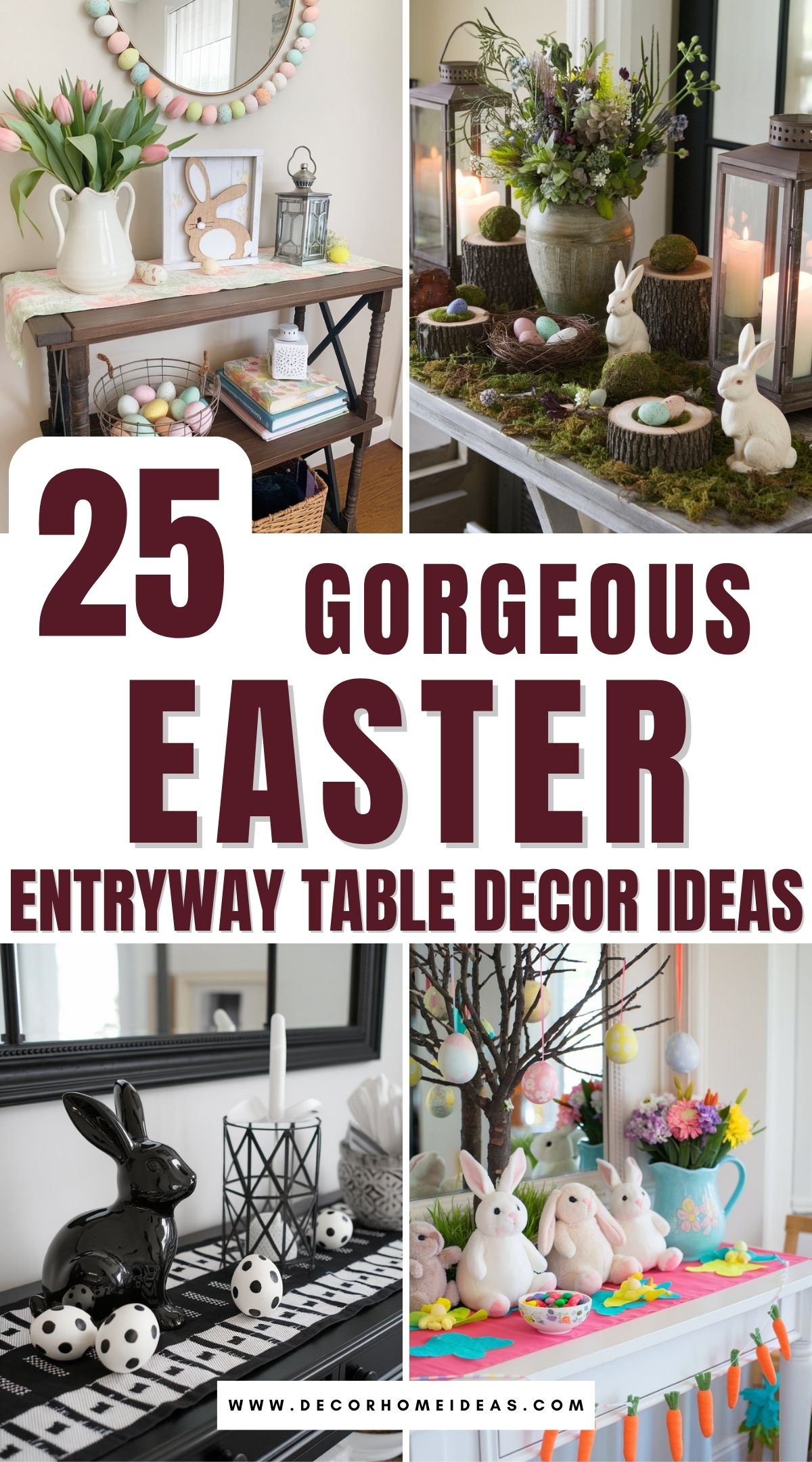 easter entryway table decor ideas 2