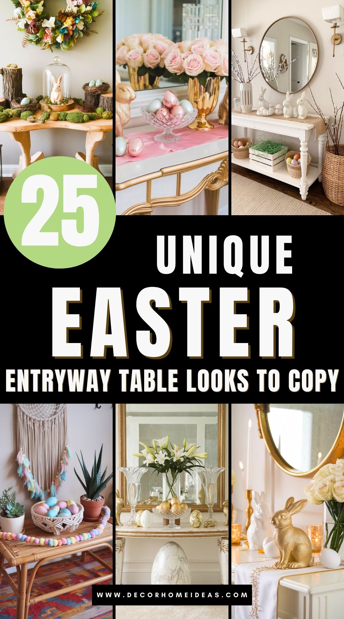 easter entryway table decor ideas 3