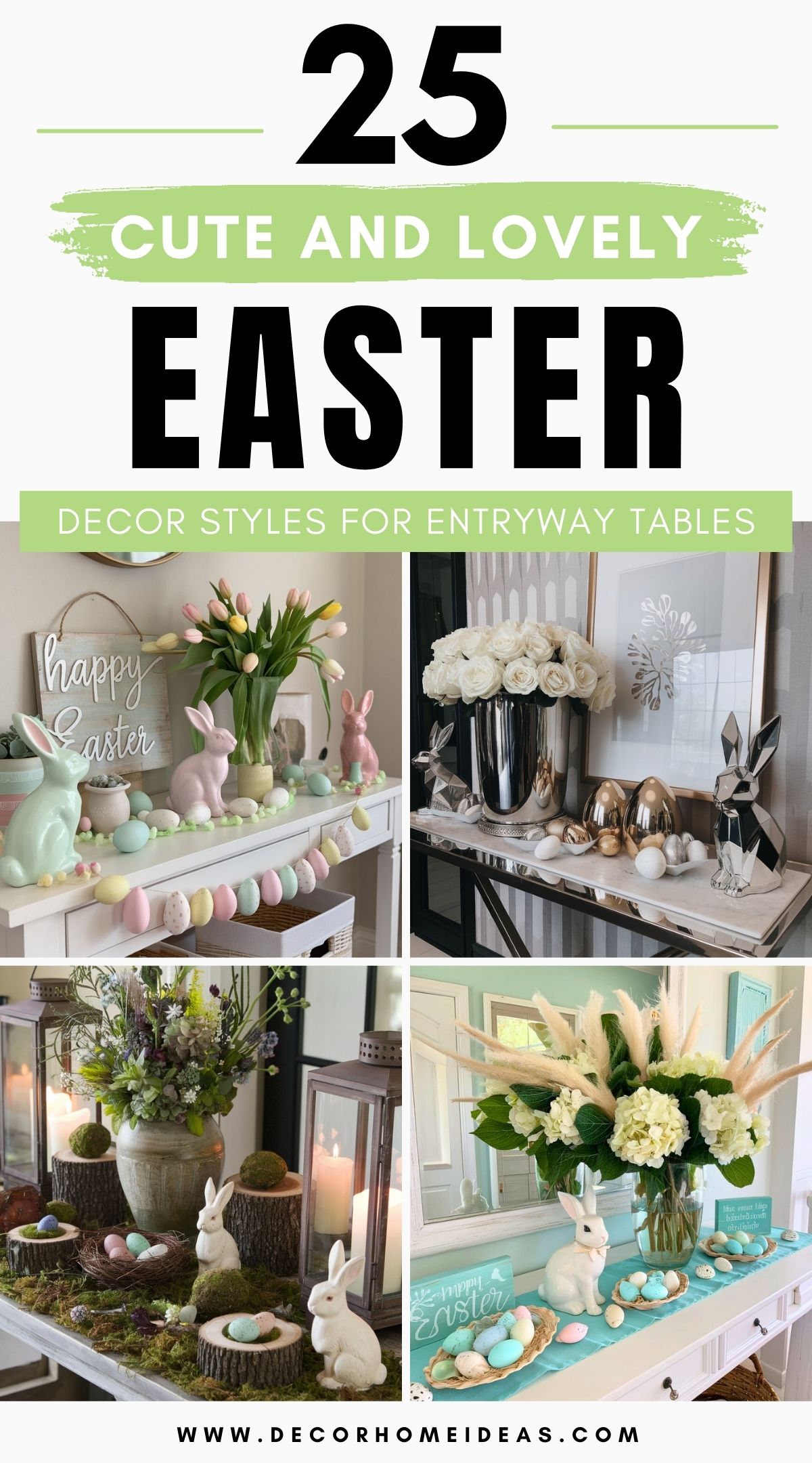 easter entryway table decor ideas 4