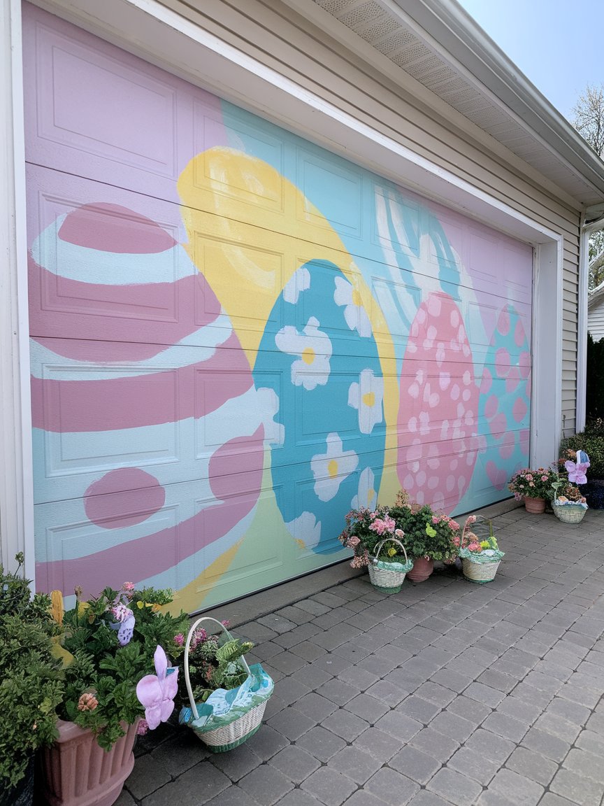 easter garage door decorations 10