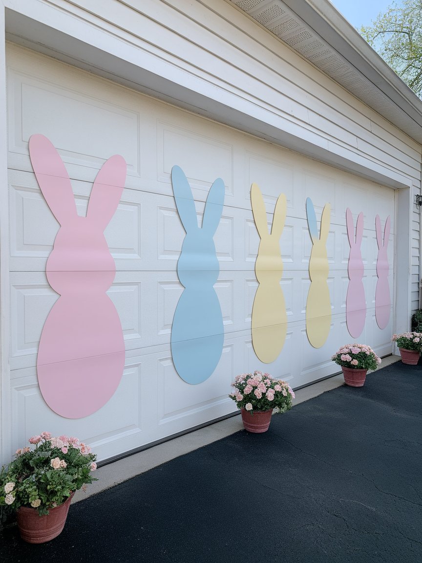 easter garage door decorations 14