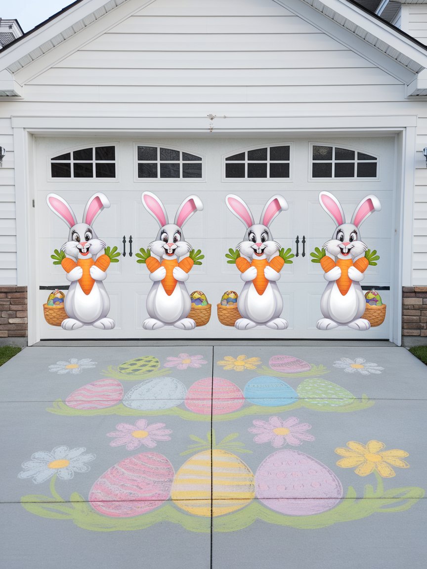 easter garage door decorations 16