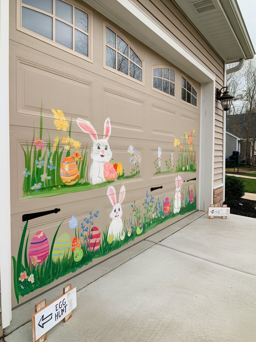 easter garage door decorations 17