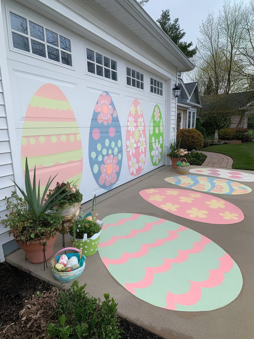 easter garage door decorations 22