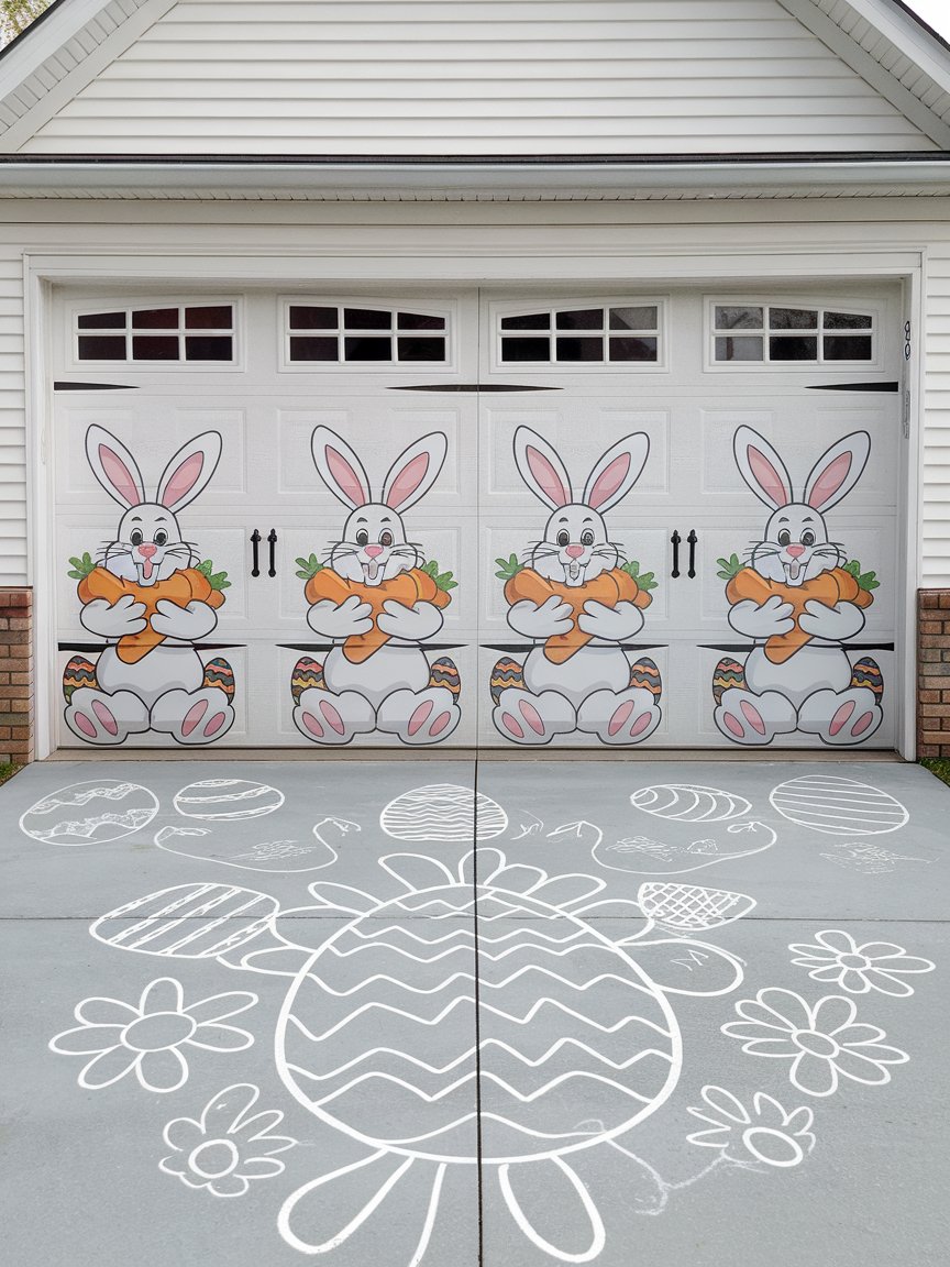 easter garage door decorations 23