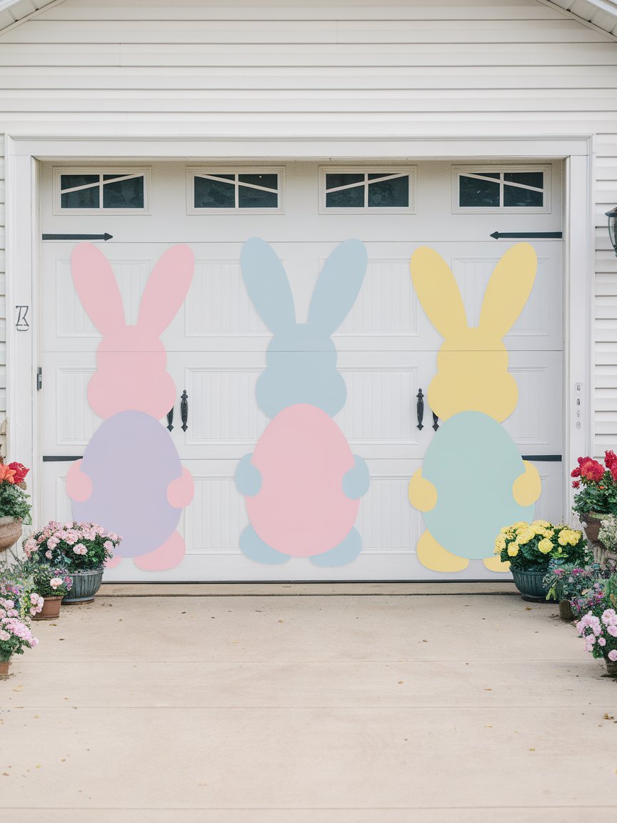 easter garage door decorations 24