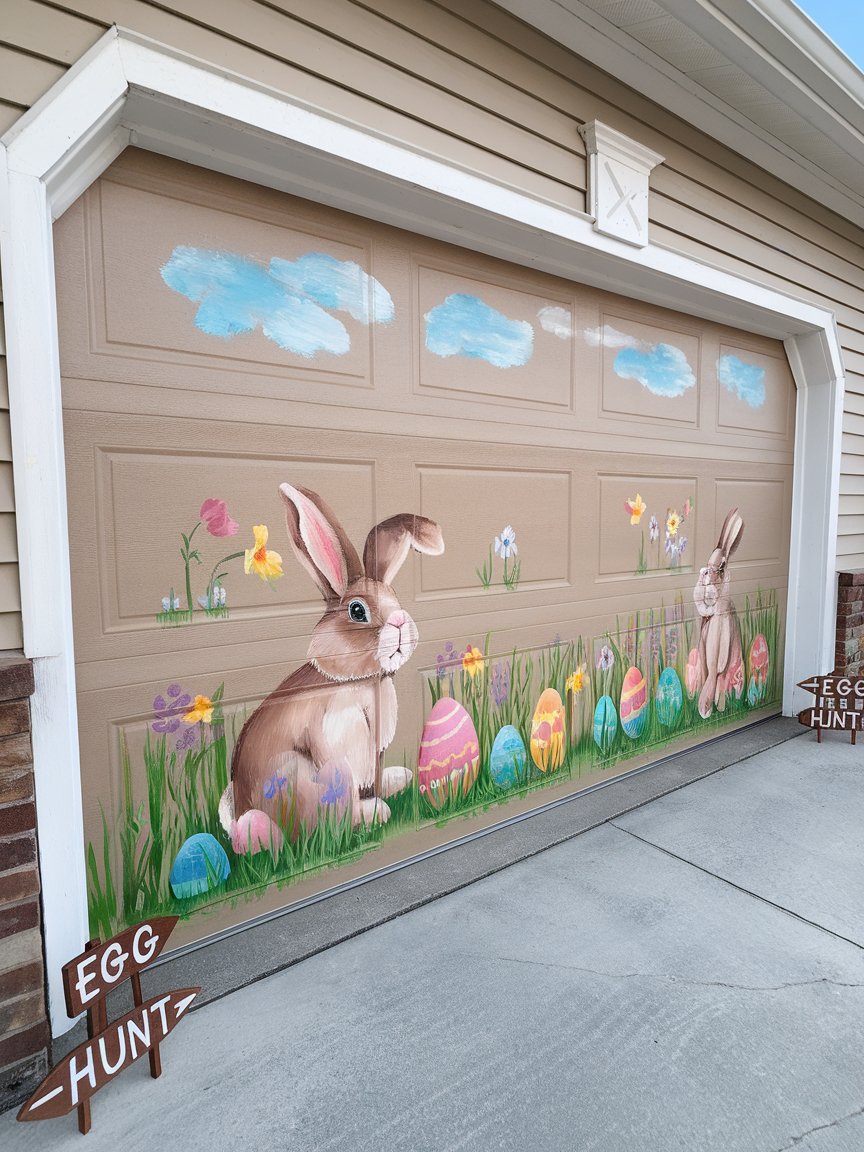 easter garage door decorations 4