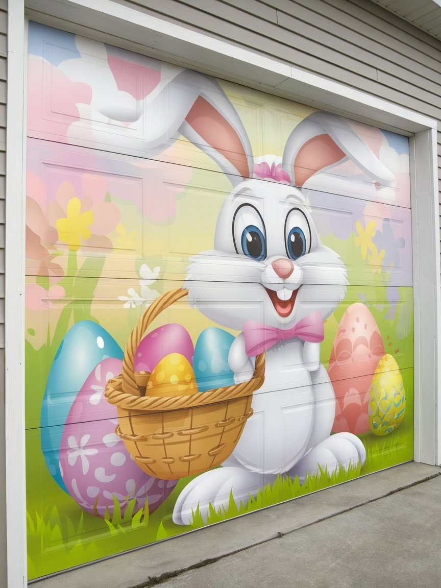 easter garage door decorations 7