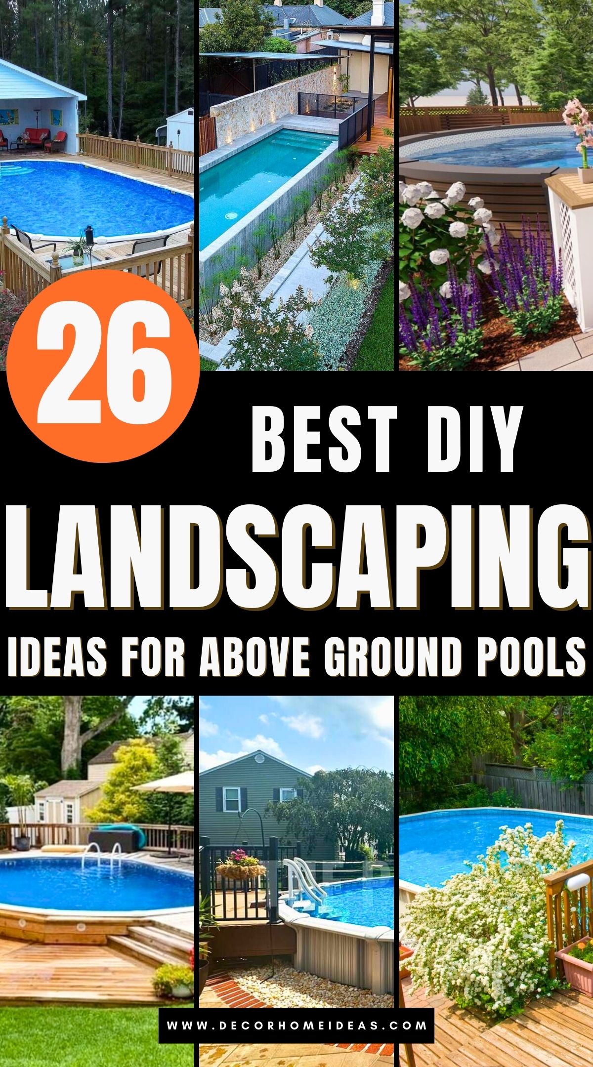 easy diy landscaping ideas for above ground pools 3