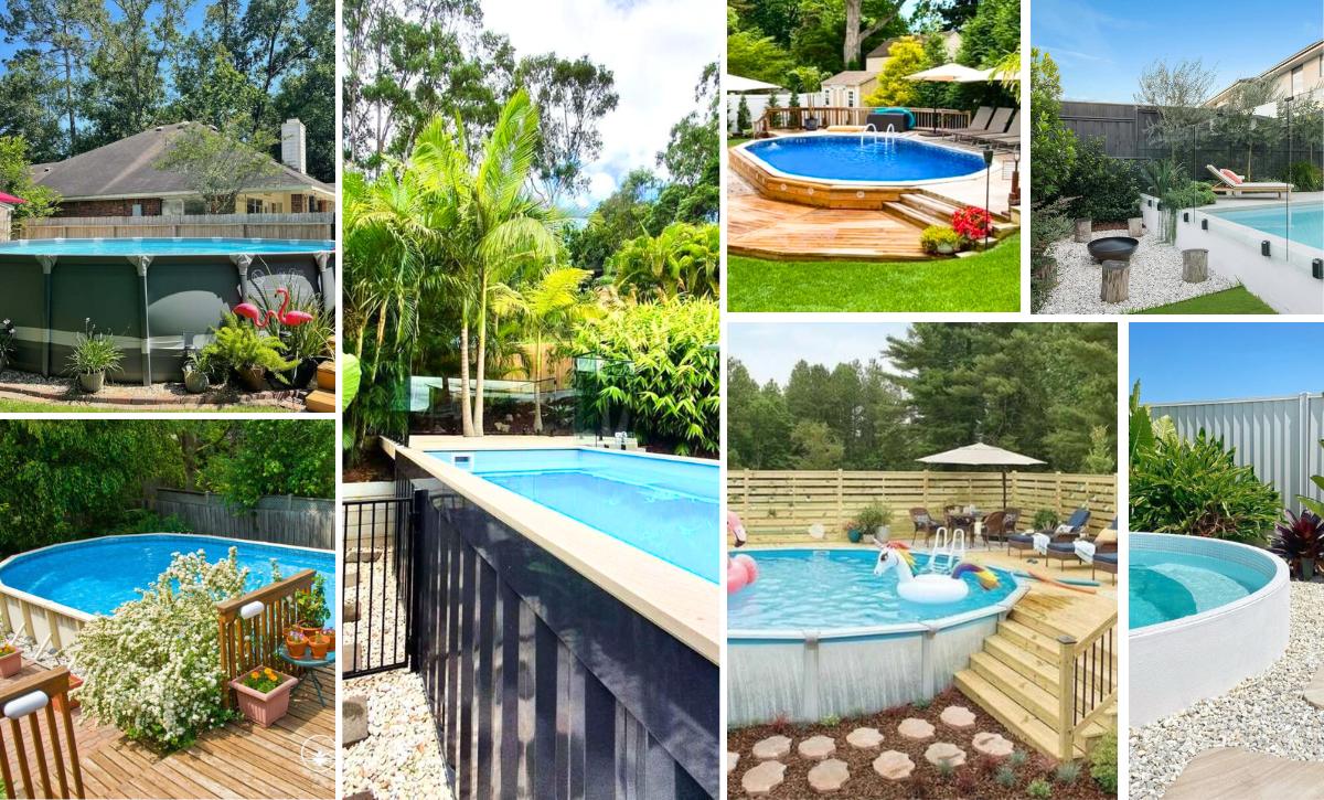 easy diy landscaping ideas for above ground pools