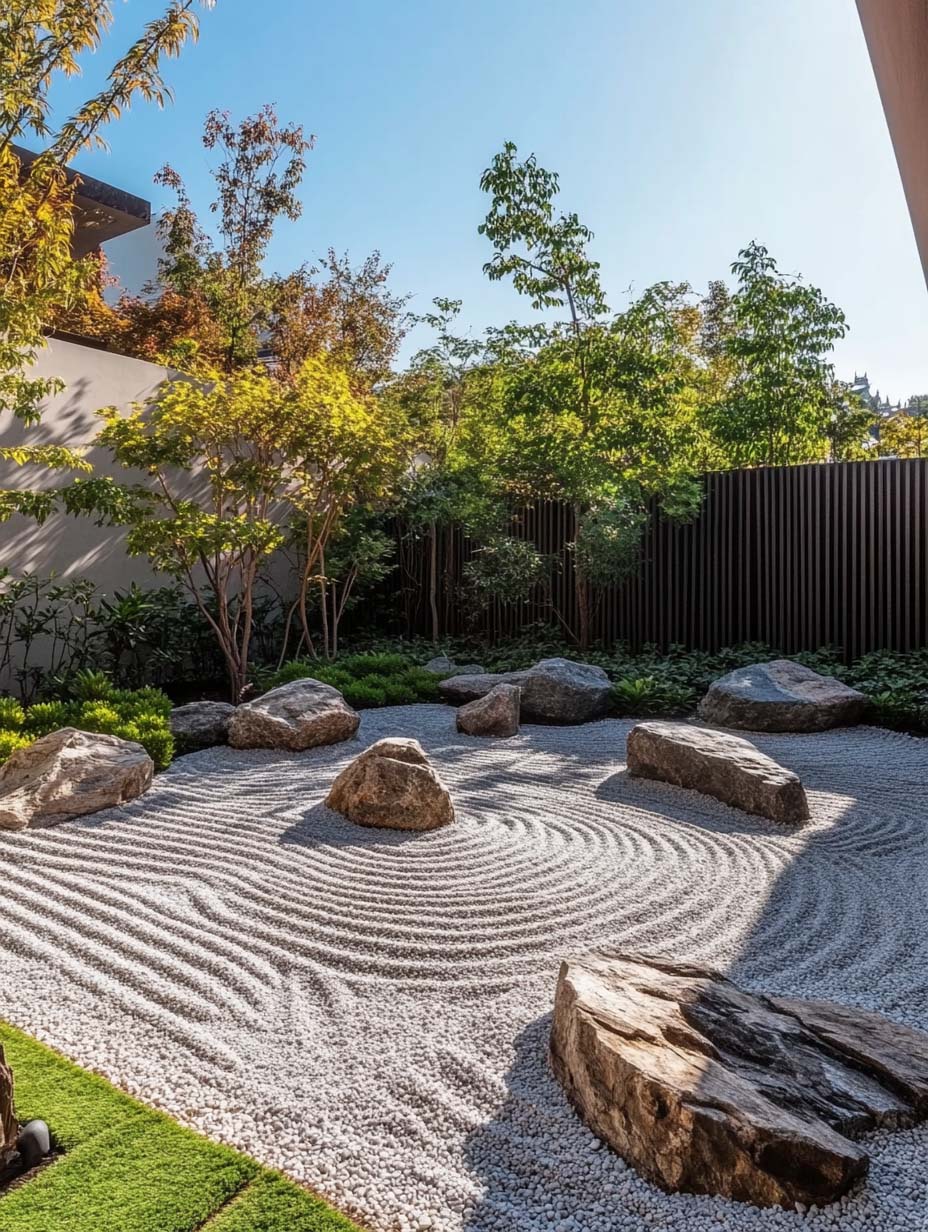 17. Zen Garden with Textured Serenity