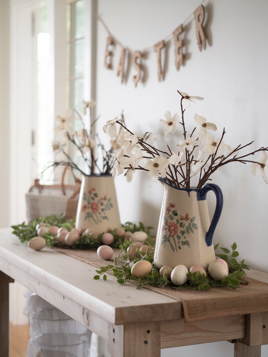 farmhouse easter entryway decor 13