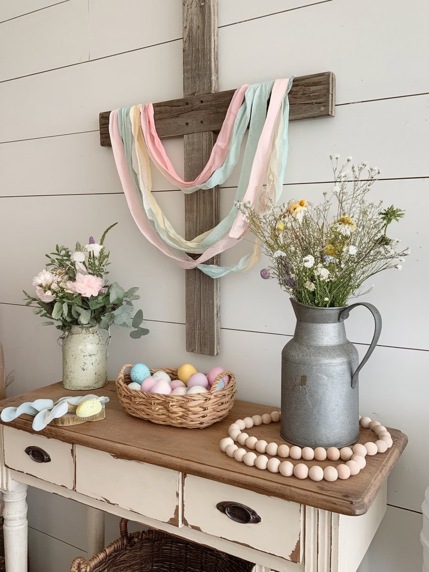 farmhouse easter entryway decor 17