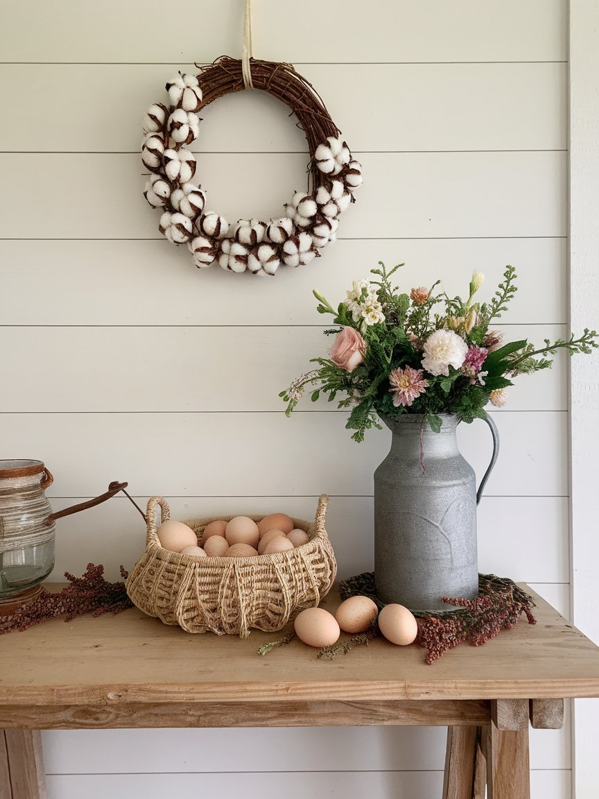 farmhouse easter entryway decor 19