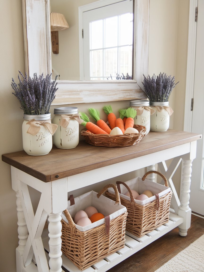 farmhouse easter entryway decor 2