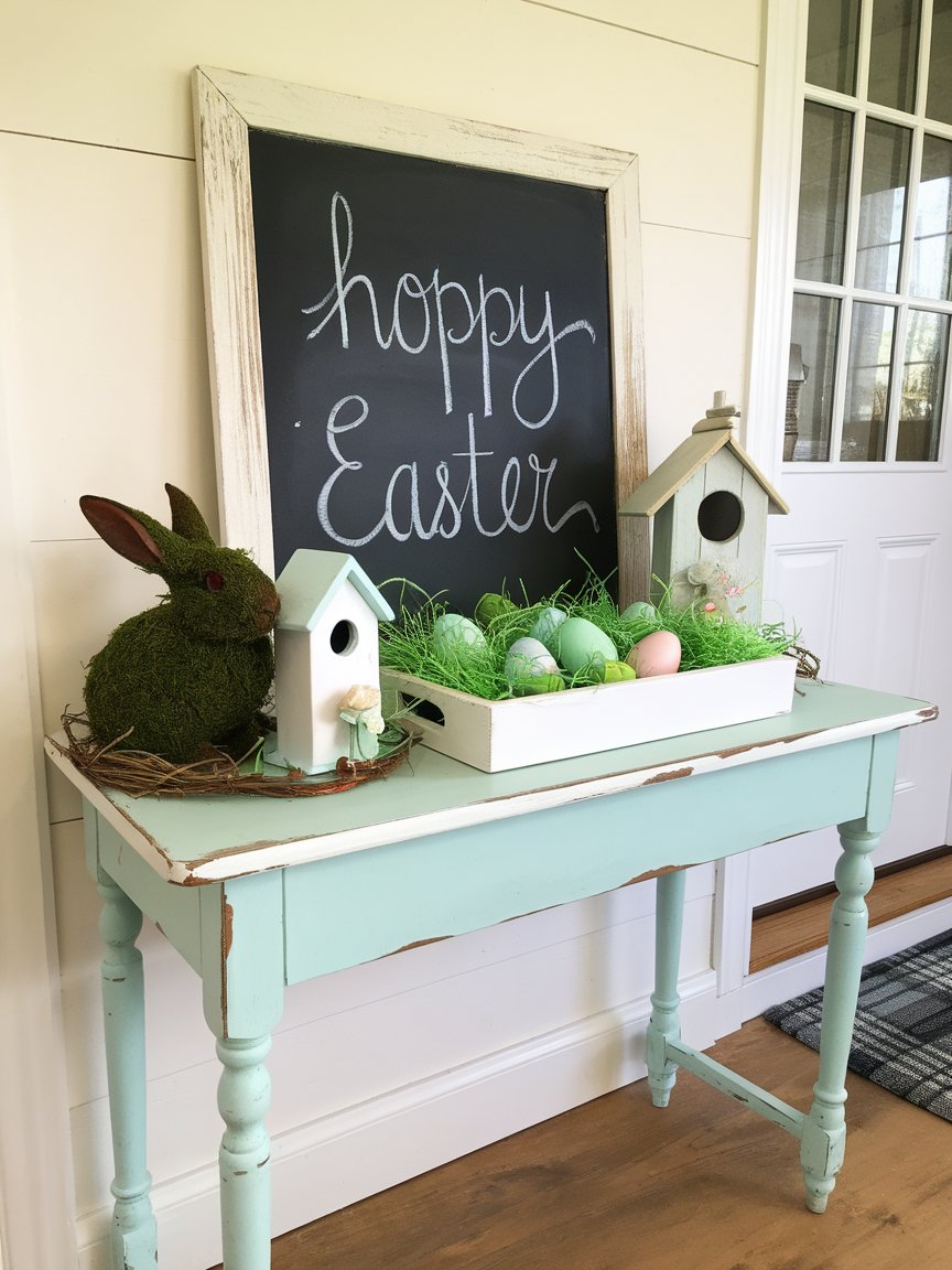 farmhouse easter entryway decor 5