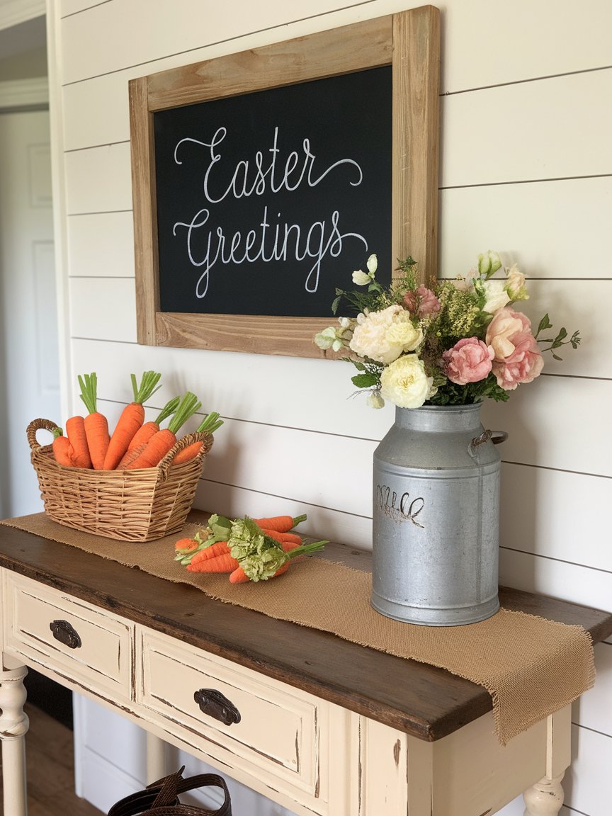 farmhouse easter entryway decor 8