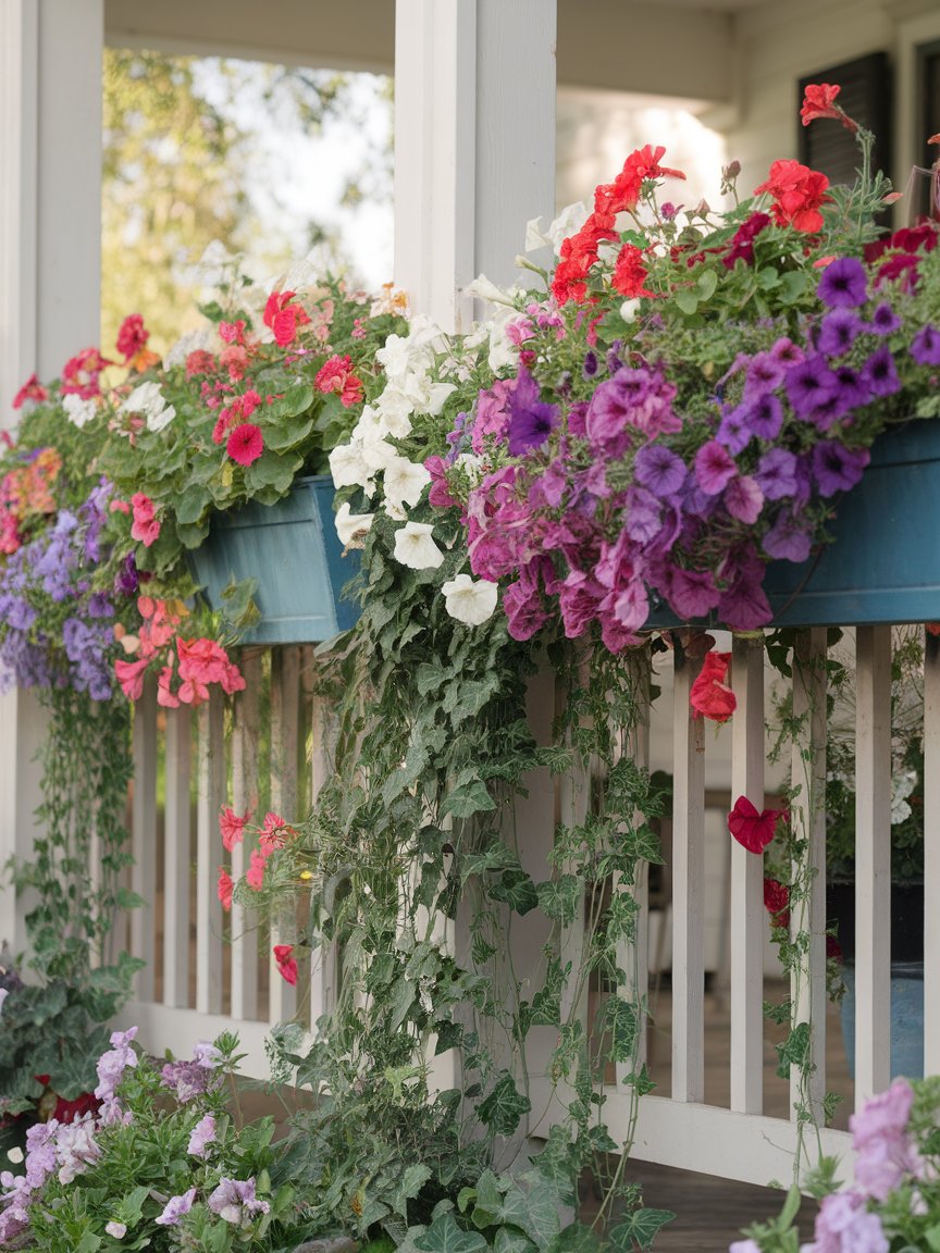 front porch flowers railings 10