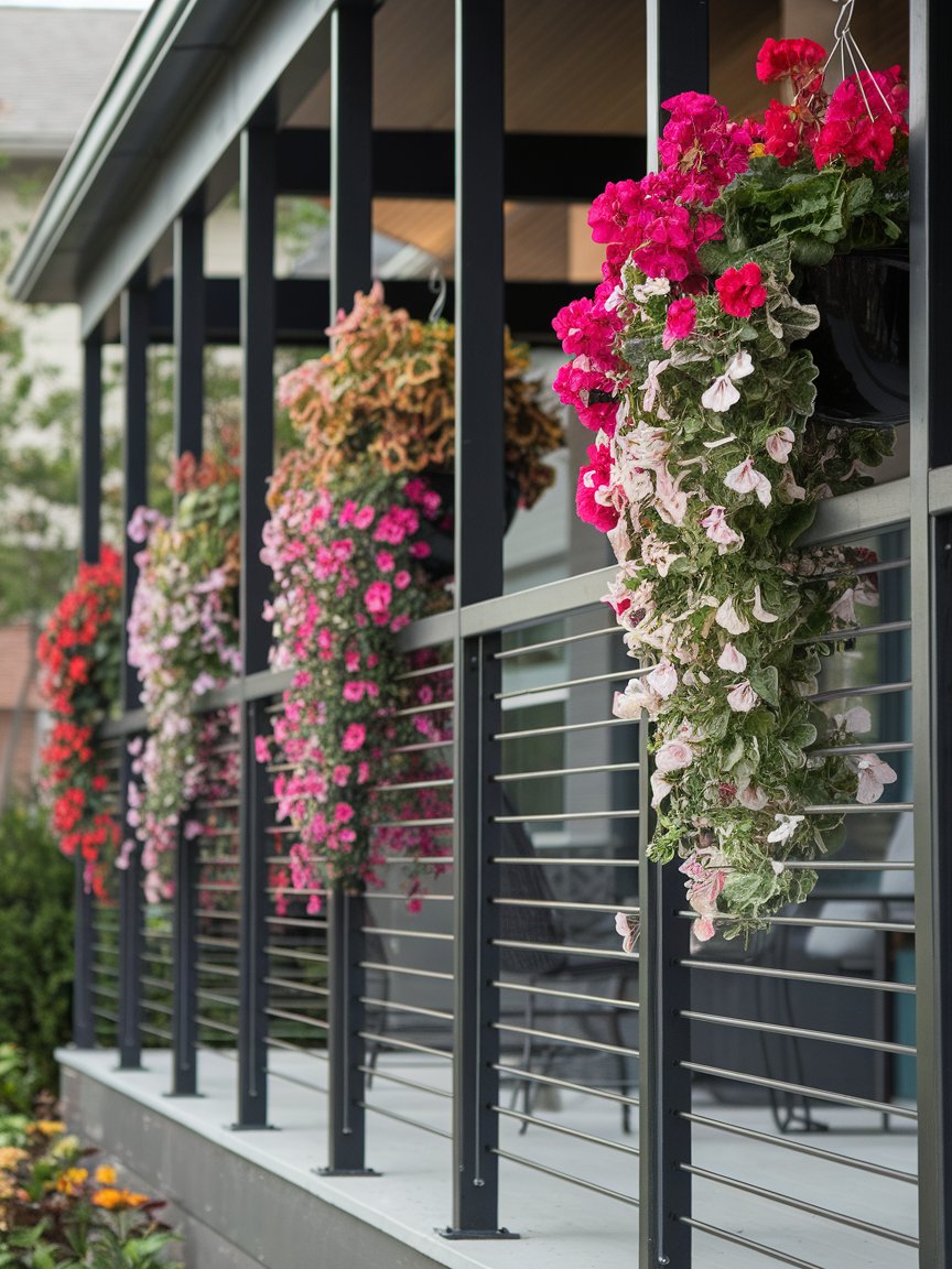 front porch flowers railings 11