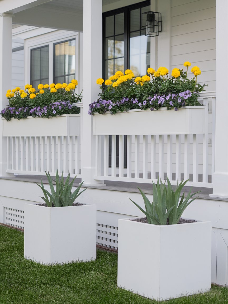 front porch flowers railings 14