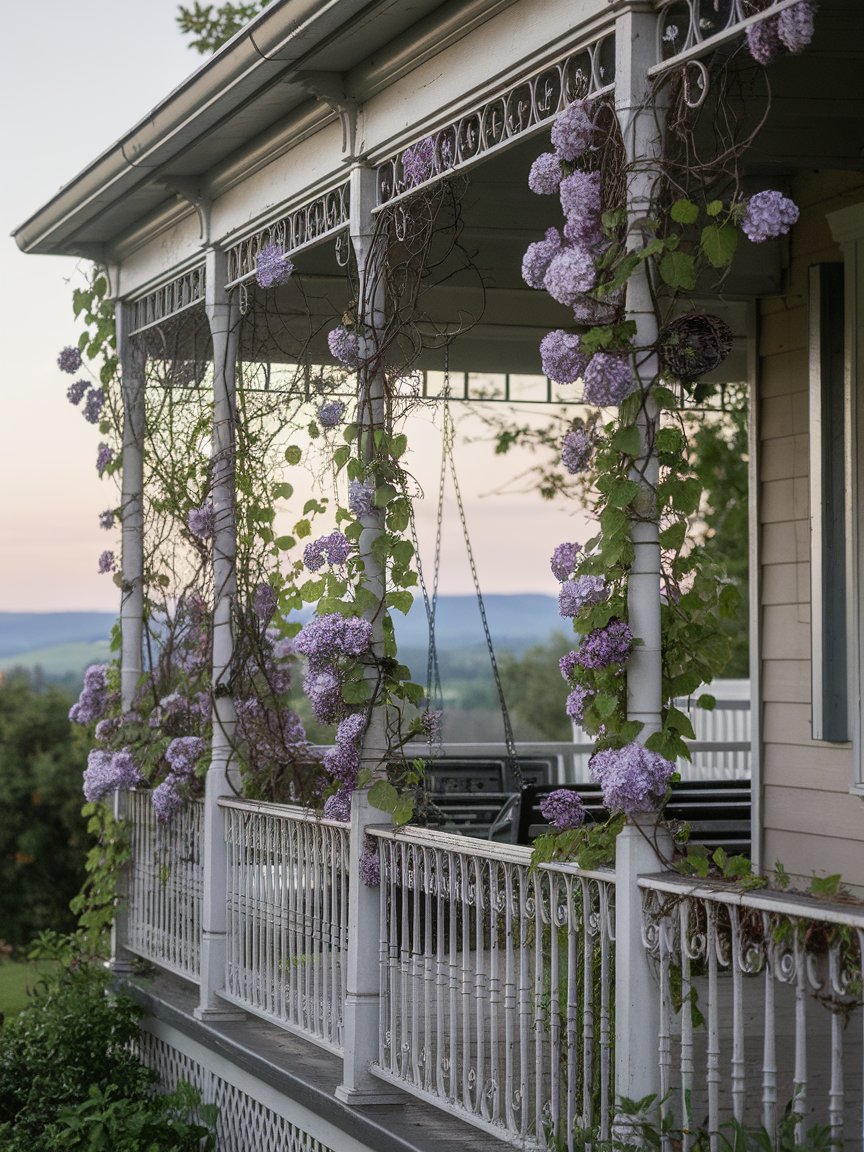 front porch flowers railings 17