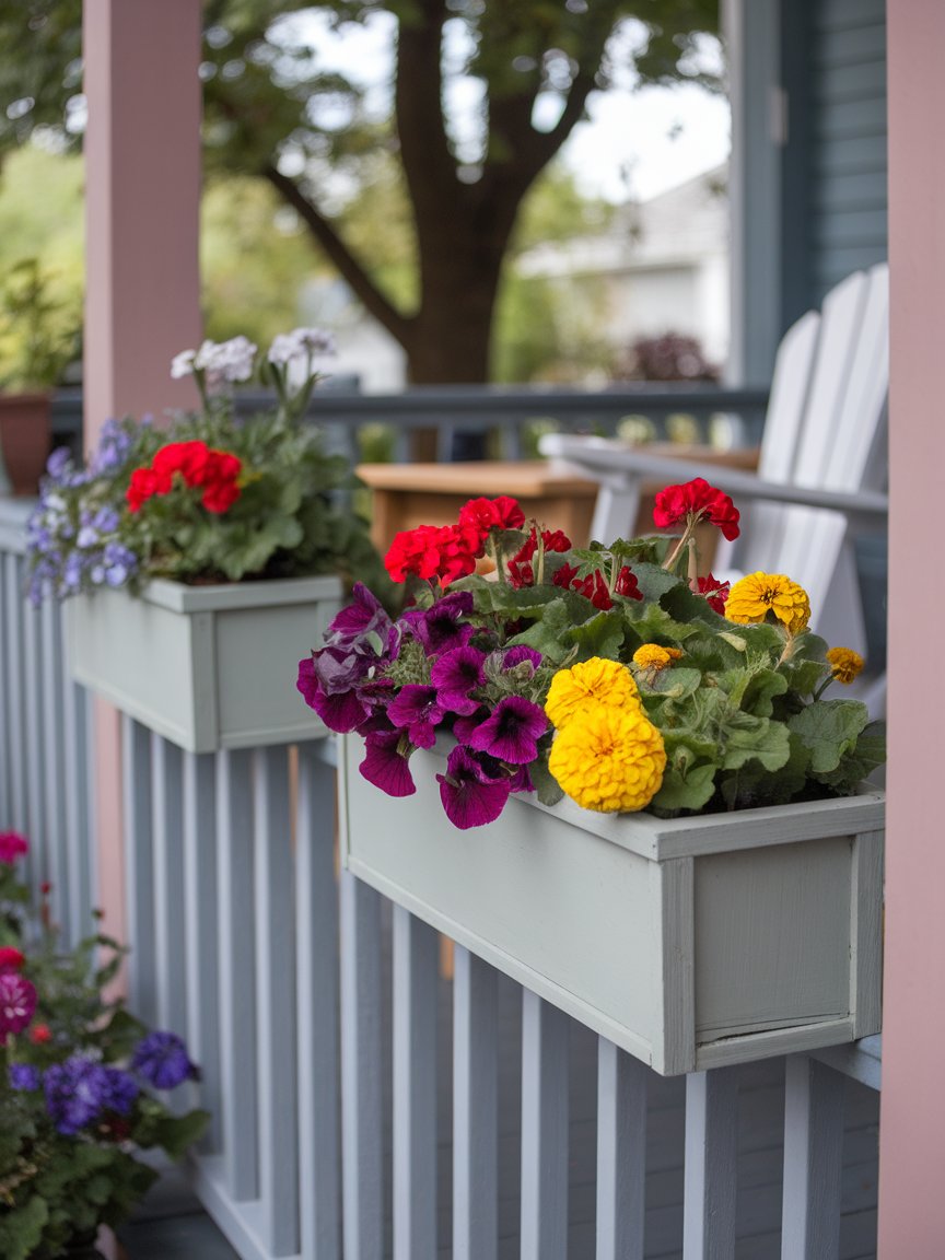 front porch flowers railings 20