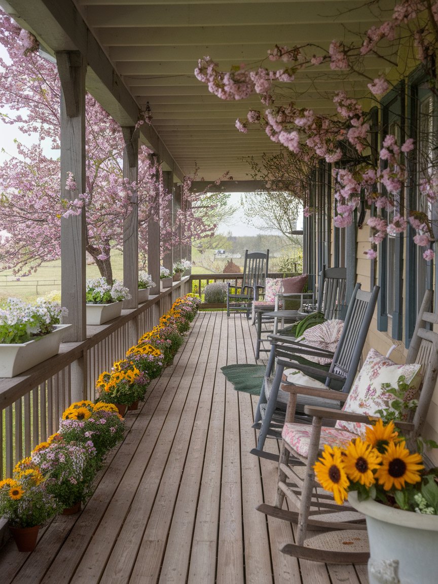 front porch flowers railings 21