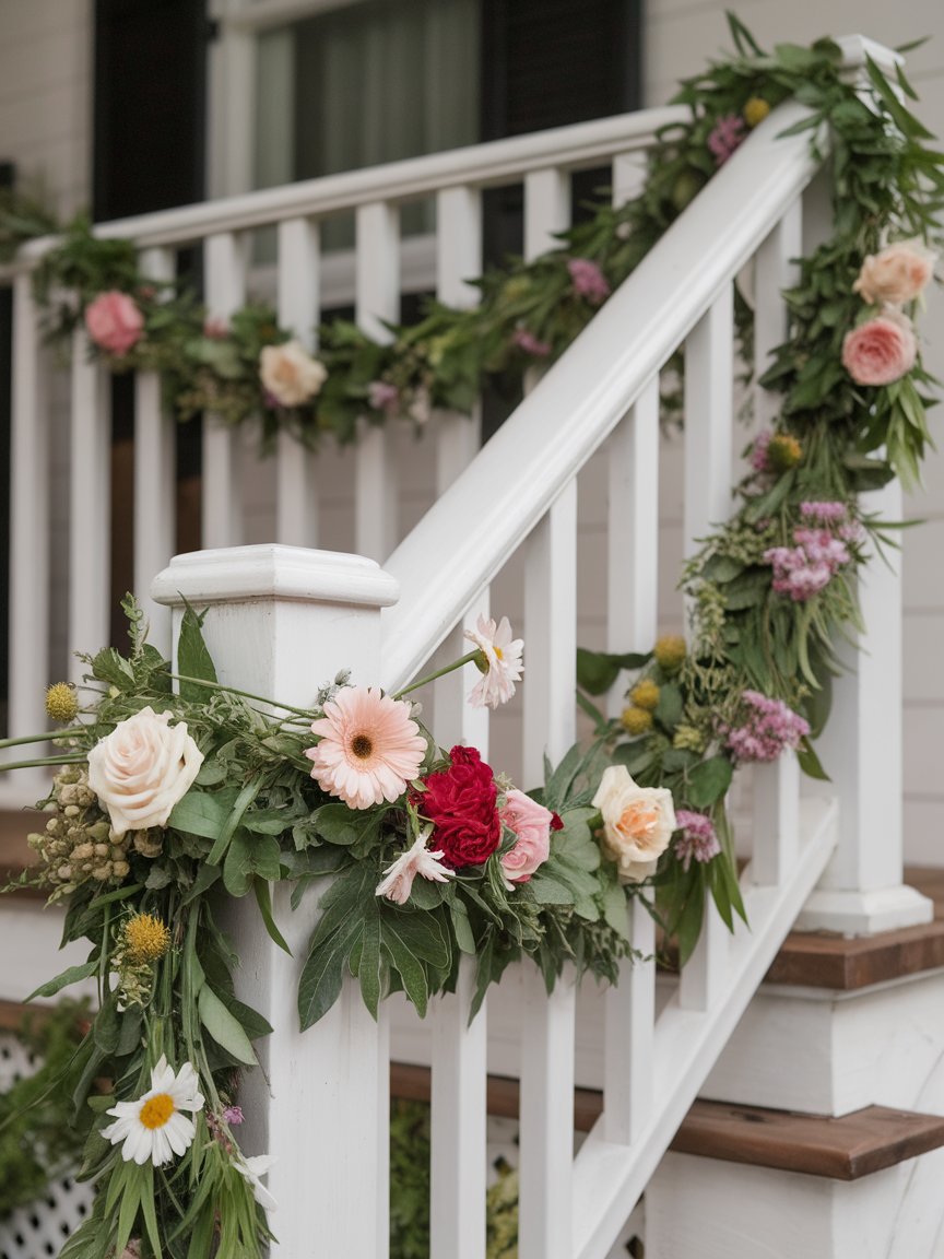 front porch flowers railings 22