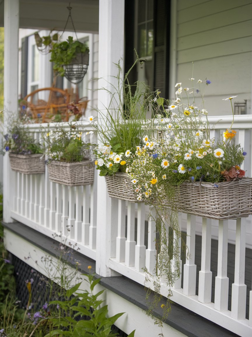 front porch flowers railings 23