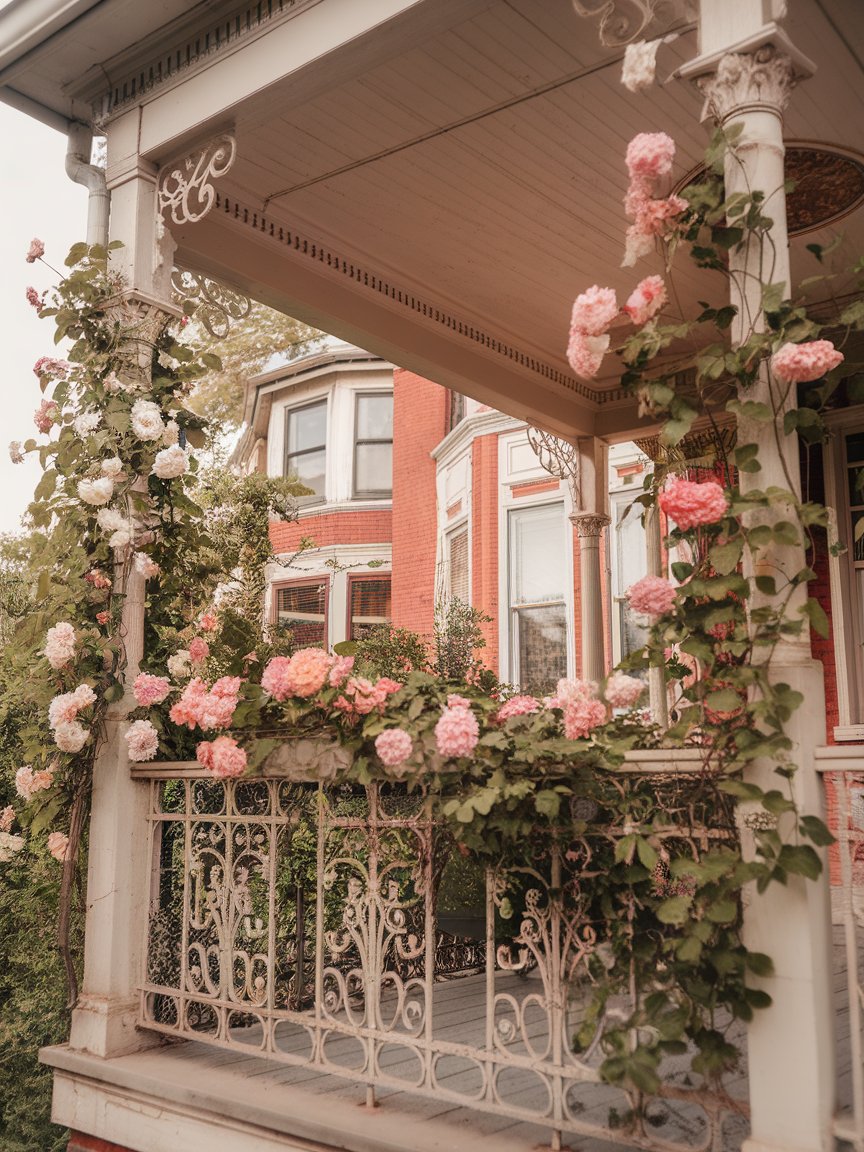 front porch flowers railings 24