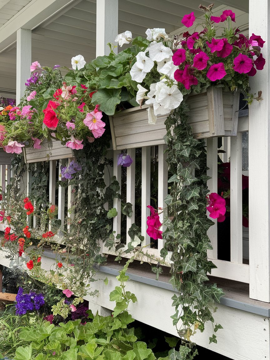 front porch flowers railings 3