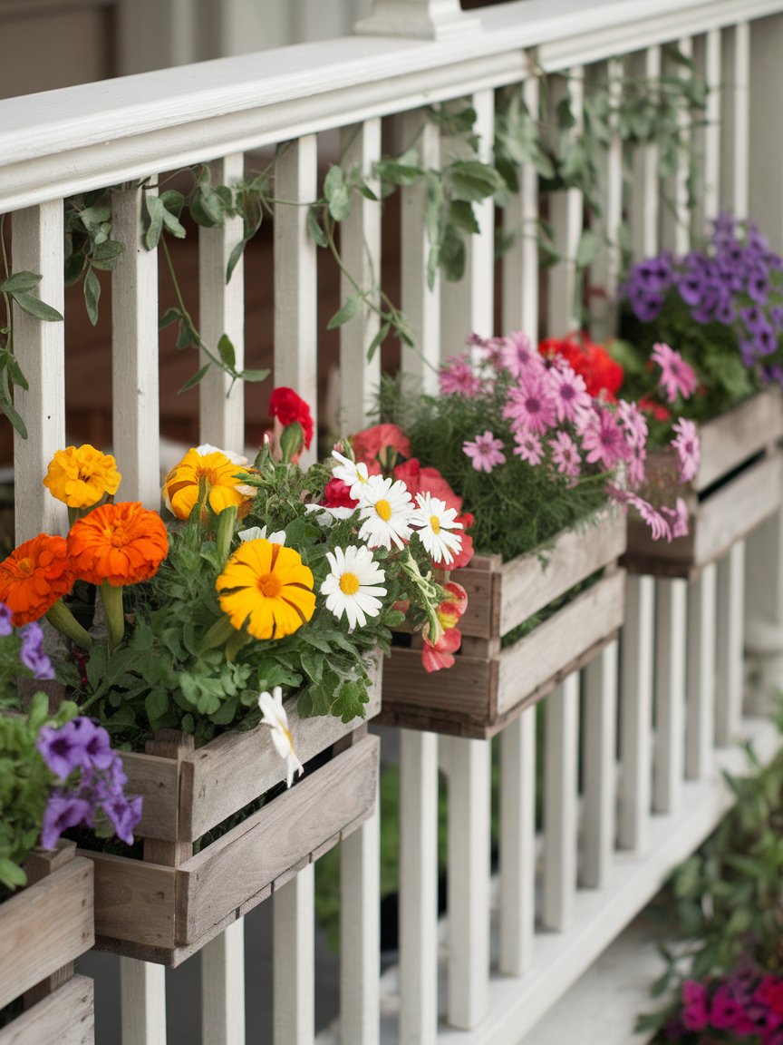 front porch flowers railings 6