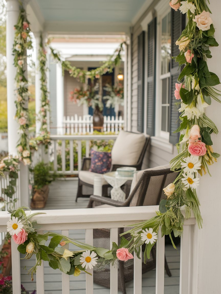 front porch flowers railings 8