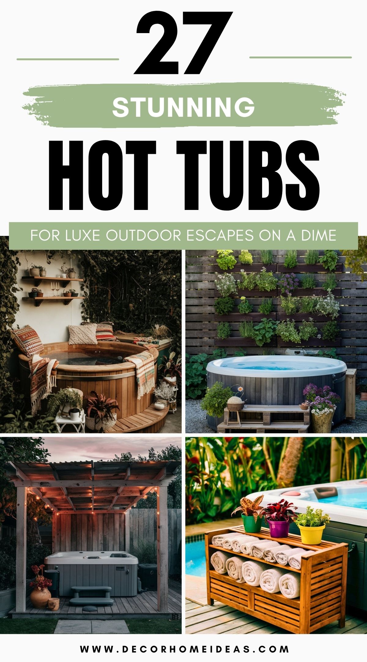 hot tub garden ideas on a budget 4