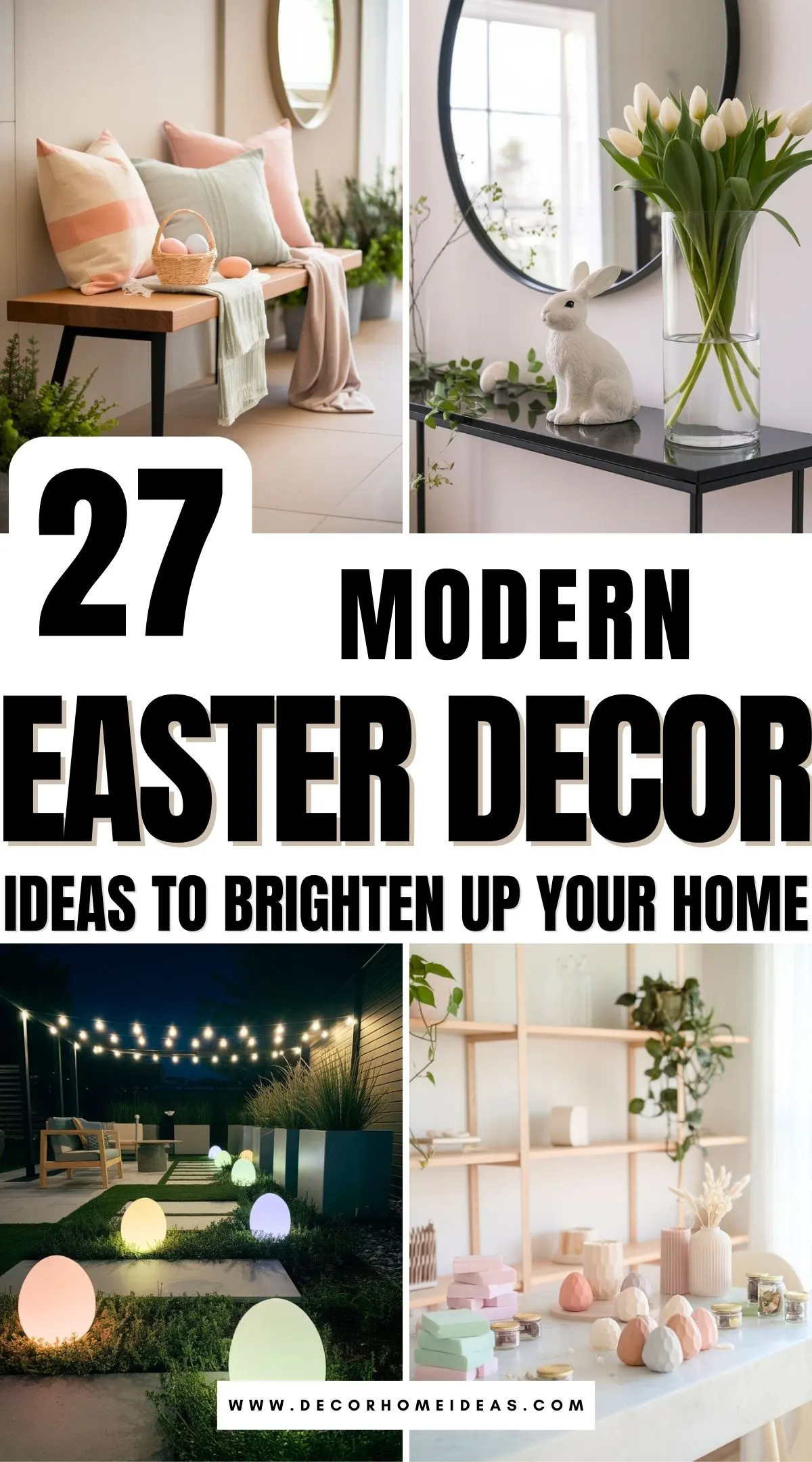 Discover 27 modern Easter decor ideas that will brighten up your home with a fresh, contemporary twist. From minimalist pastel accents to creative centerpieces, these budget-friendly tips make it easy to celebrate the season in style.