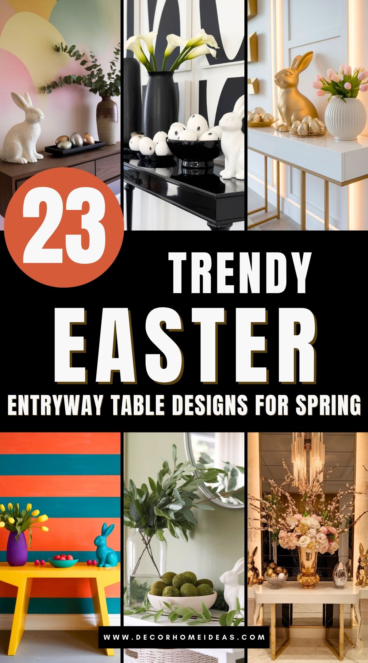 modern easter entryway table ideas 3