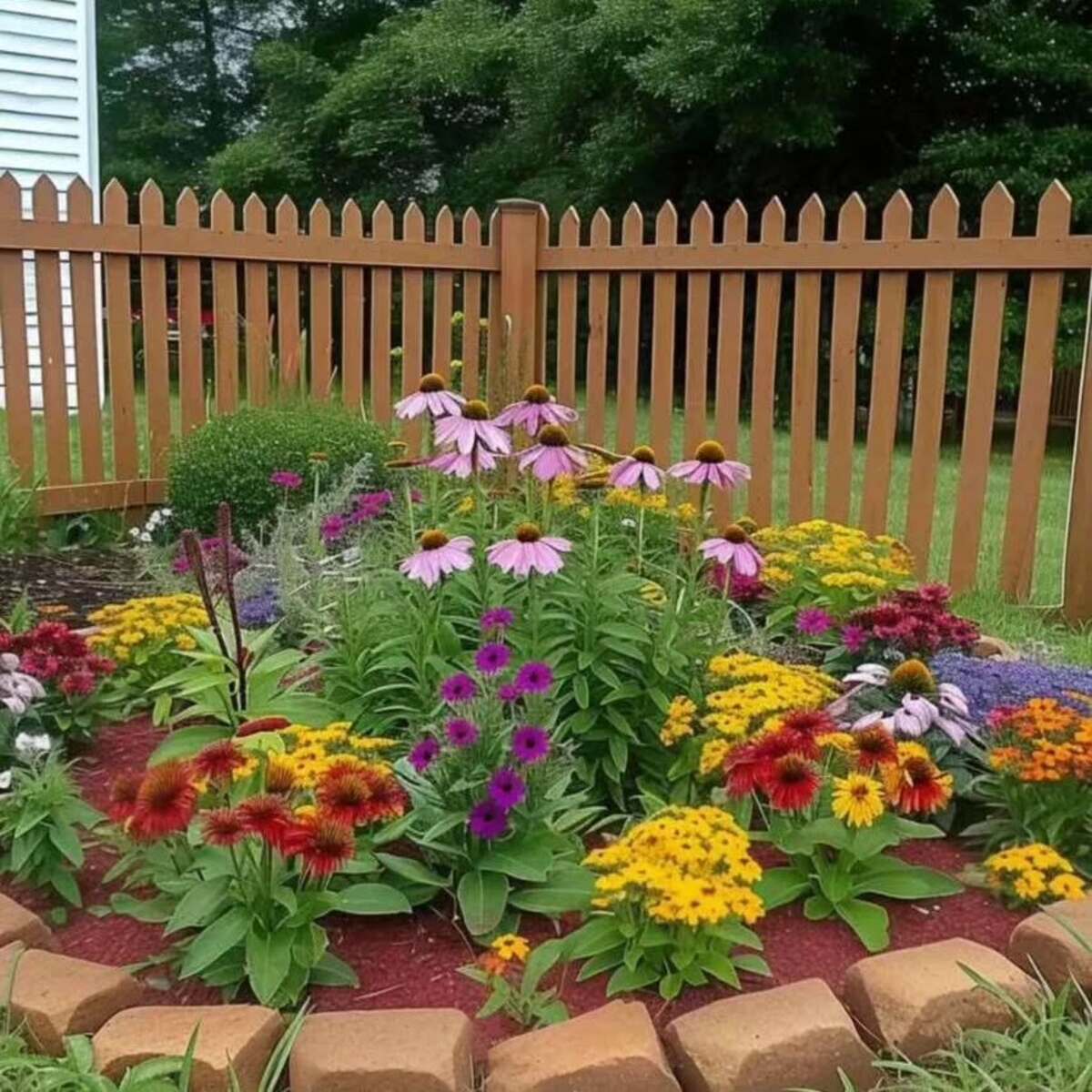 raised flower bed ideas along the fence 5