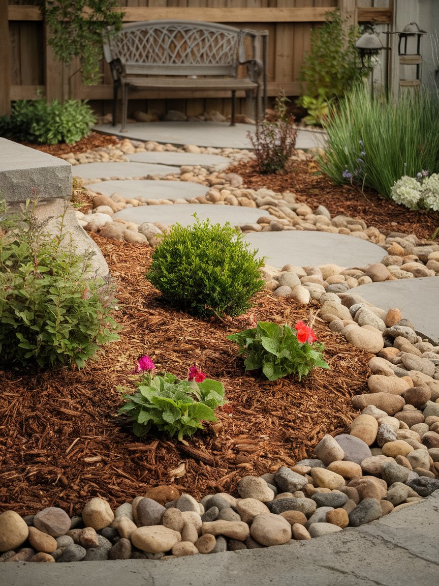 small garden ideas on a budget simple backyard landscaping rocks 24