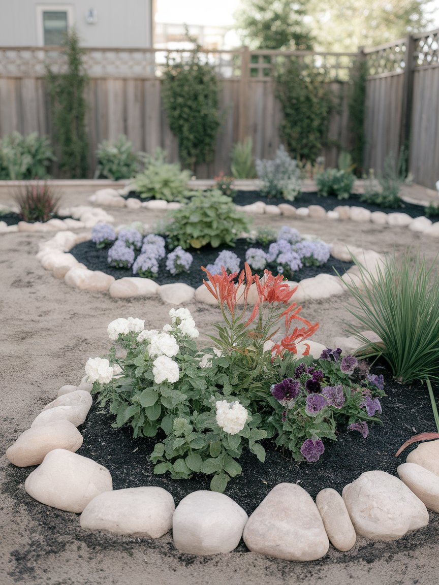 small garden ideas on a budget simple backyard landscaping rocks 7