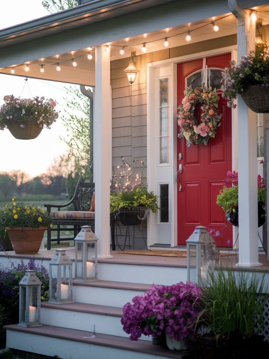 spring porch red door 11