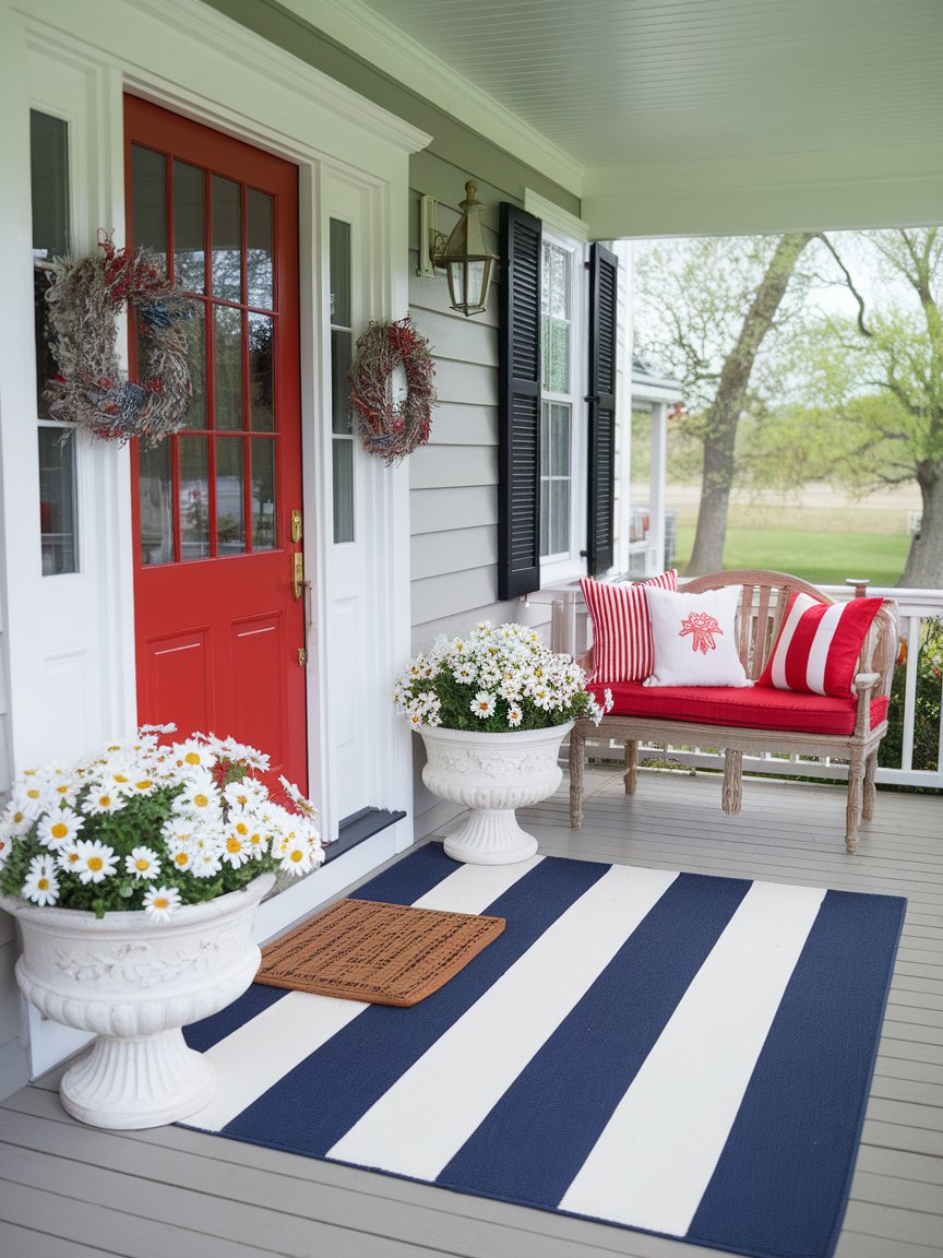 spring porch red door 13