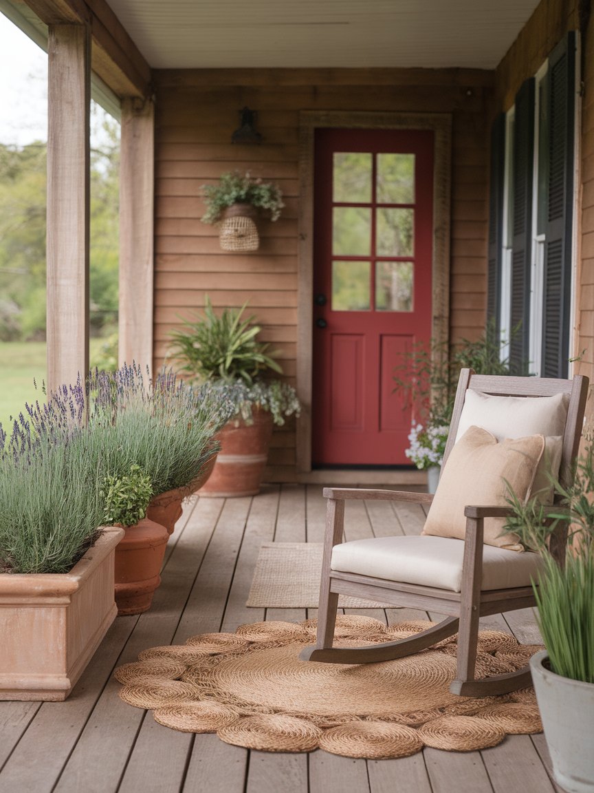 spring porch red door 16