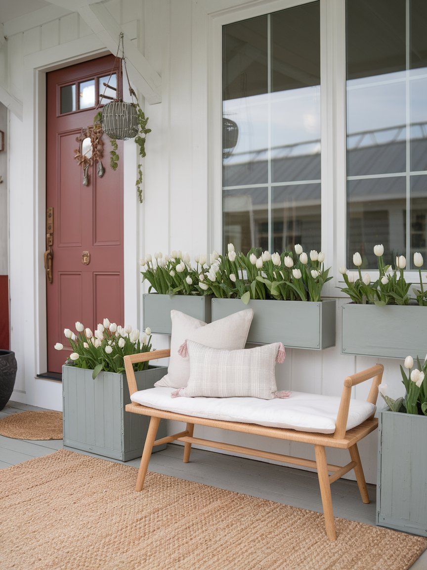 spring porch red door 18