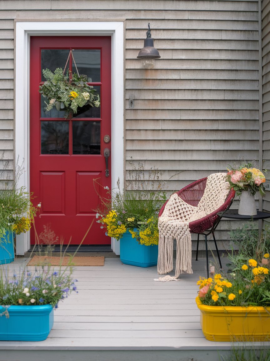 spring porch red door 20