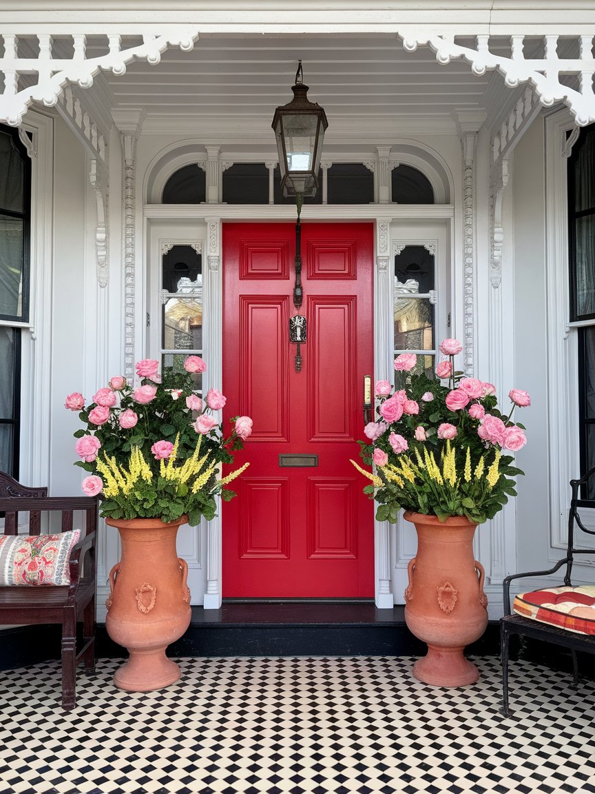 spring porch red door 21