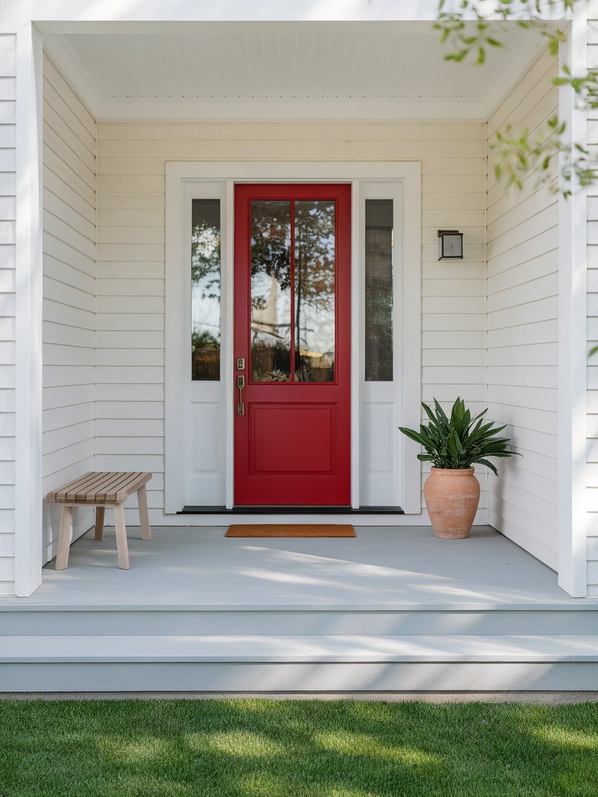 spring porch red door 22