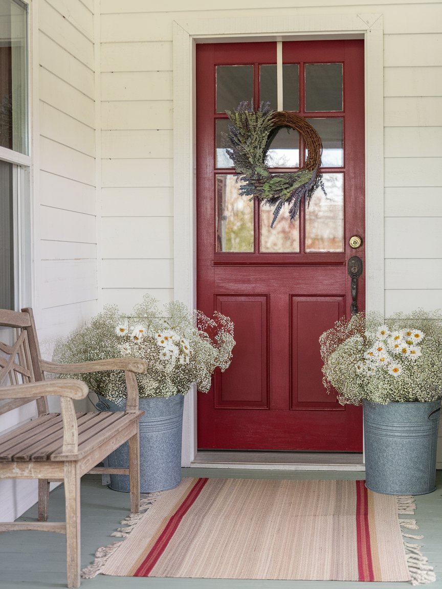 spring porch red door 4