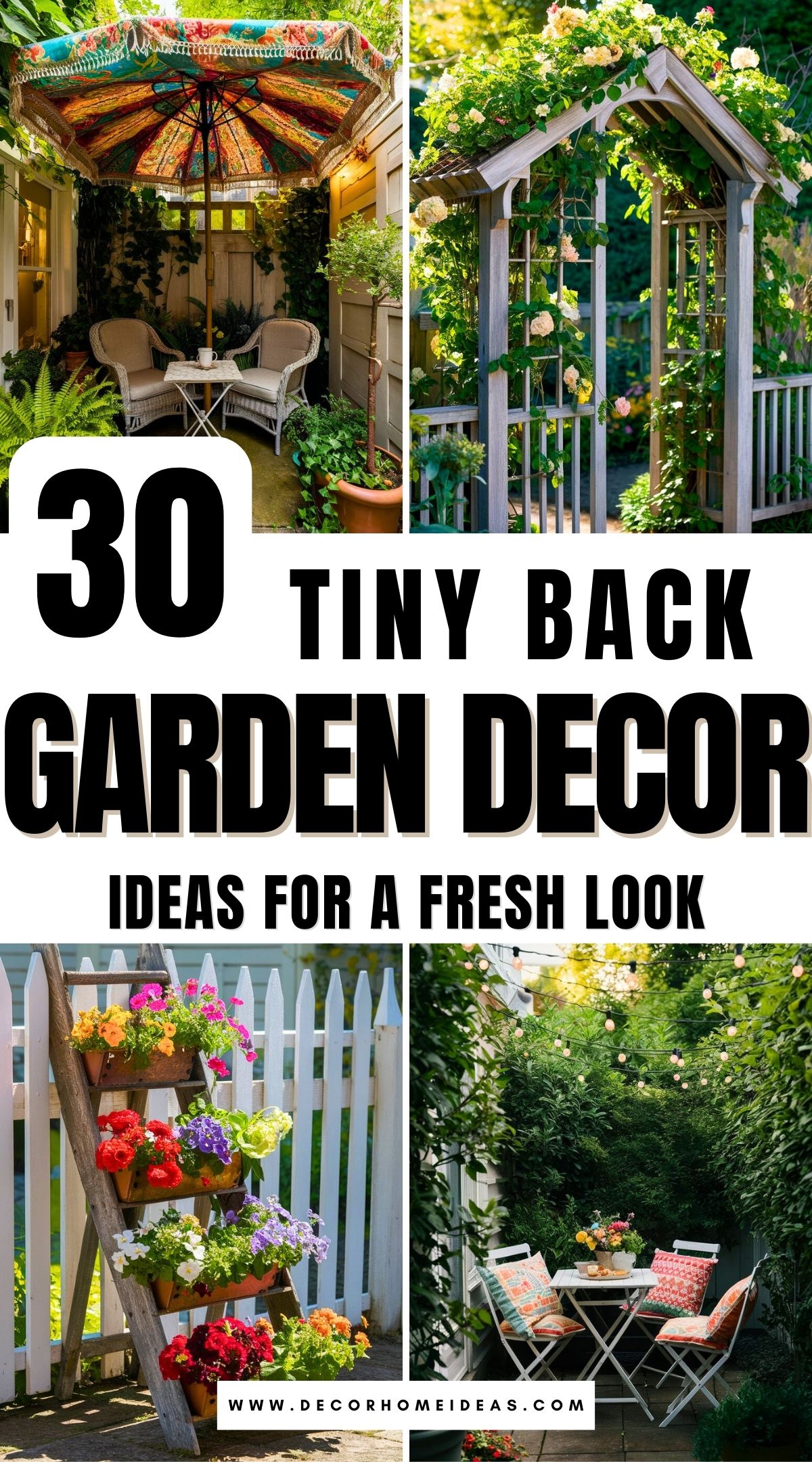 Transform your outdoor space with these 30 chic back garden decor ideas! From clever accents to bold colors, these ideas will breathe fresh life into even the tiniest spaces. Click to explore your next favorite decor inspiration!

