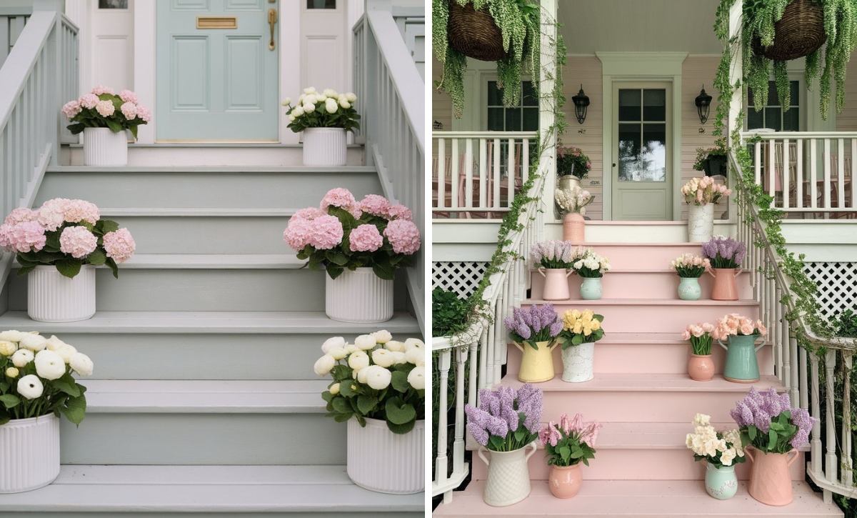 23 Gorgeous Spring Porch Decor Ideas to Beautify Your Stairs